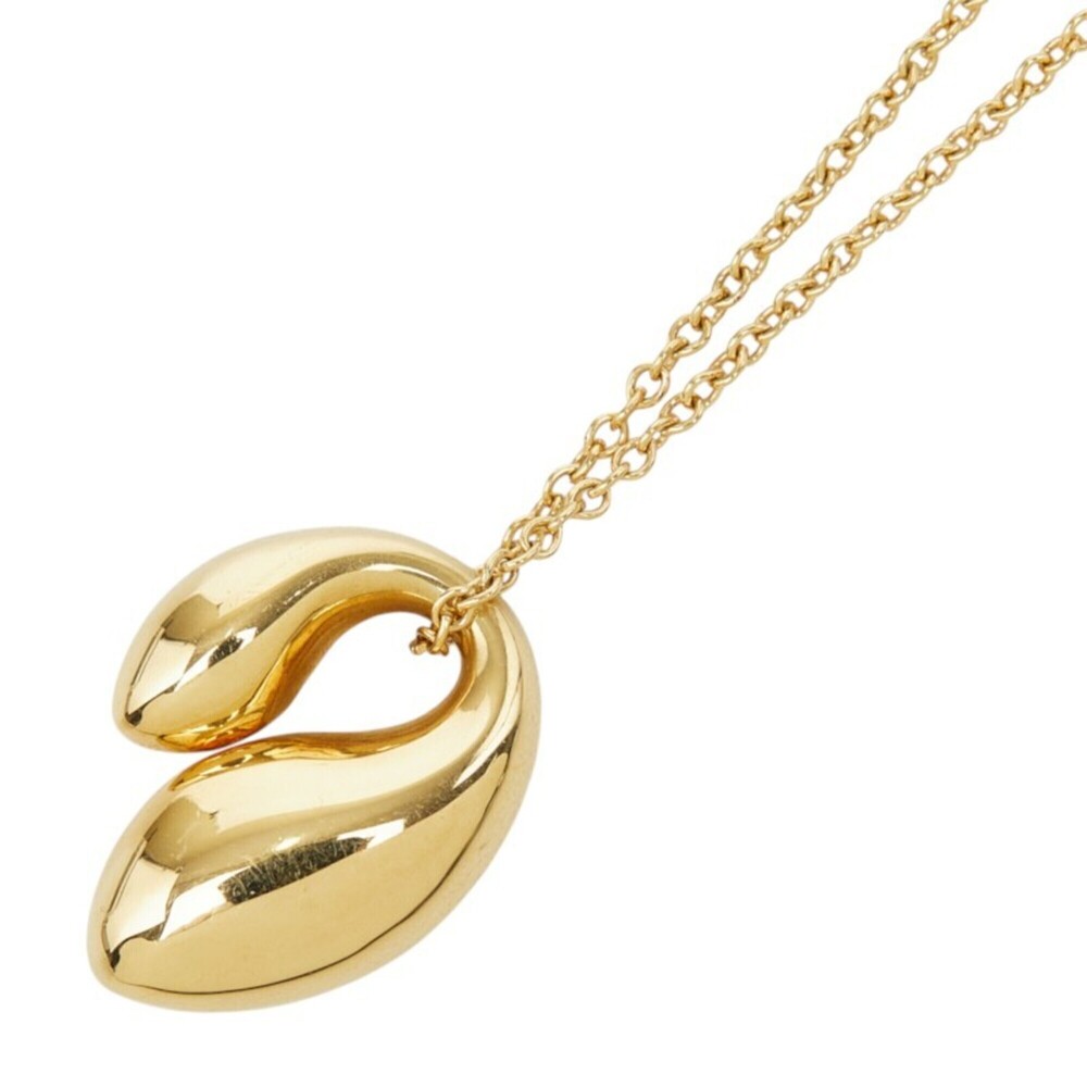 Tiffany & Co. Elsa Peretti Double Teardrop Chain Pendant Necklace, 18K Yellow...